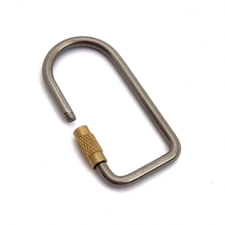 Titanium Flat Oval Keyring - Image 2